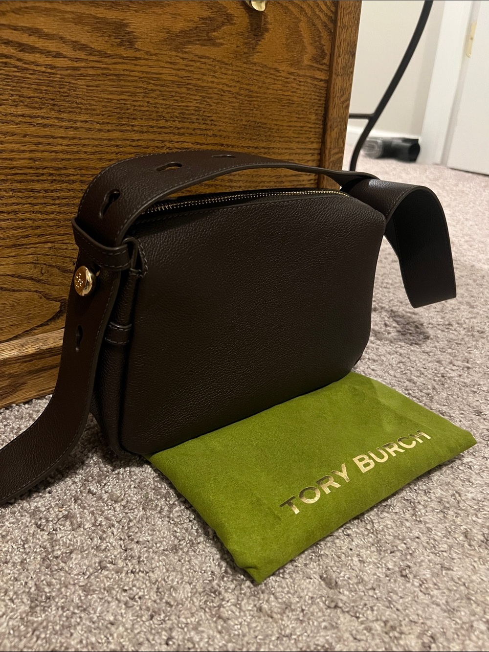 NWOT Tory Burch Small Romy Shoulder Bag Brown
